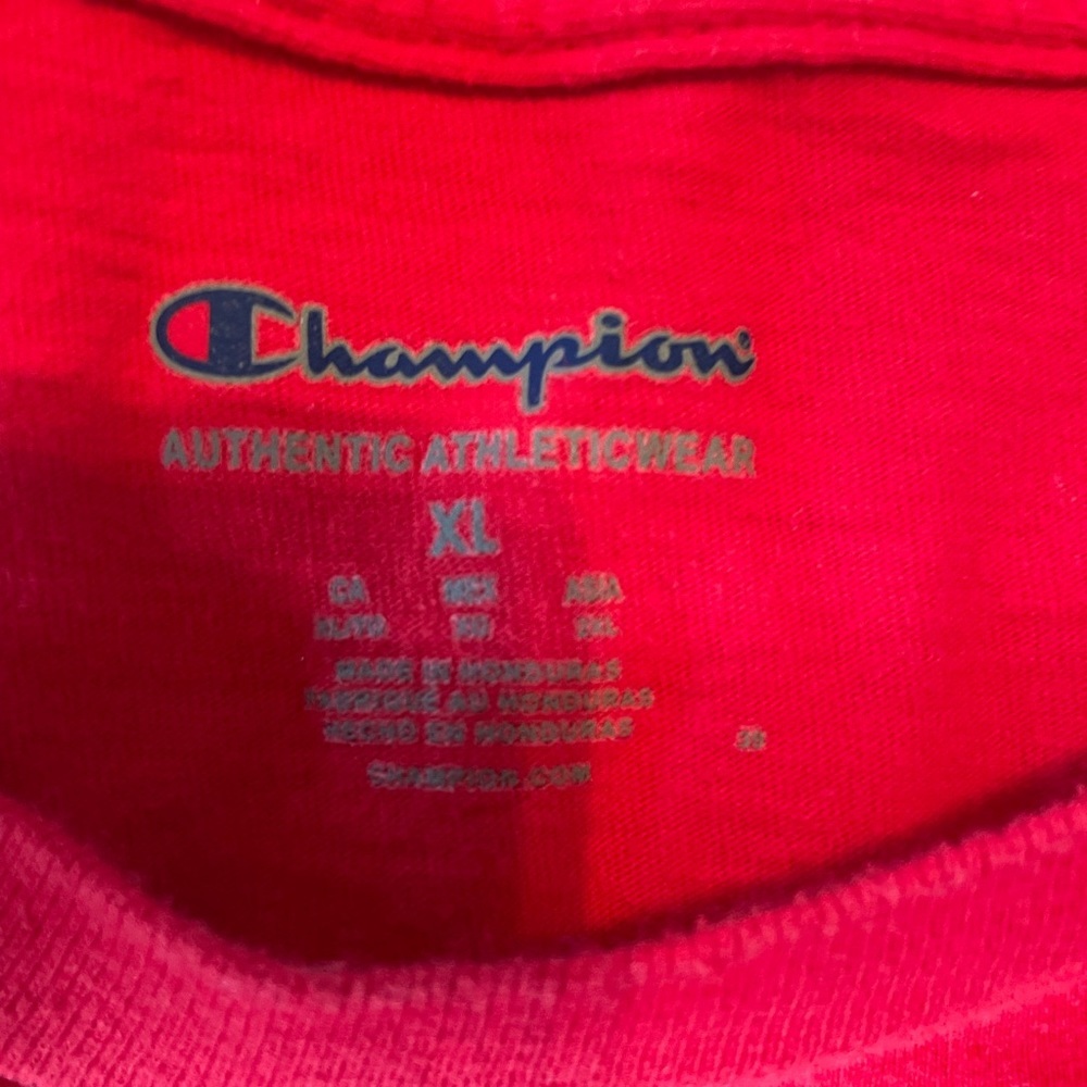 Red Champion Athletic Tee X-Large - Picture 4 of 4